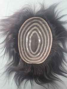 Lace PU Hair Toupee <b>Wig</b> for <b>Men</b>-Indian Remy Hair Prosthesis with Natural Wave & Kinky Straight Styles 40-80g Weight - Product Image 5