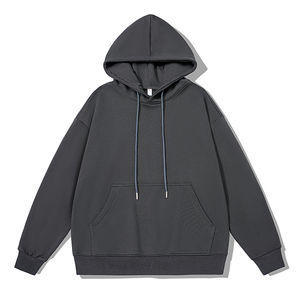 Nueva Sudadera con capucha deportiva de primavera y otoño para hombre, cómoda, holgada, tejida, tela de retazos, cuello con capucha de Color sólido - Product Image 3