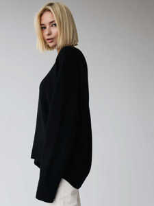 Pull à col rond ample pour femmes de haute qualité tricots respirants dans des vêtements d'hiver épais de style automne chaud - Product Image 6