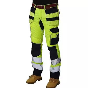 Hi <b>Vis</b> Safety Pants Safety Work <b>Trousers</b> Multi pockets Work Pants Men Reflective Hi <b>Vis</b> Work Wear Pants - Product Image 5