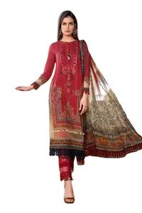 2024ドレスブランドのパキスタン & インドのファッション。どんなシーンでも、複雑な刺繍が施された美しいパーティー衣装。
