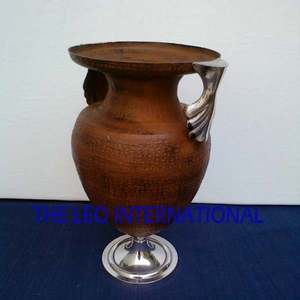 Vase à fleurs en métal rond en fil de fer finition noire pour la décoration intérieure de la maison, table d'appoint de salon en métal - Product Image 3