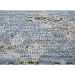 Tapis en laine afghane noué à la main gris noir Viscaya, motif médaillon classique, grand format 9x12, technique de tissage plat pour salon - Product Image 3