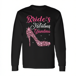 Camiseta de manga larga para abuela de la novia, diseño de tacón rosa, regalo de boda - Product Image 2