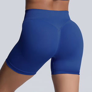Women High <b>Waist</b> Yoga Shorts Seamless Butt Lifting Workout Biker Shorts Tummy Control Gym Fitness Activewear OEM Supplier - Product Image 2