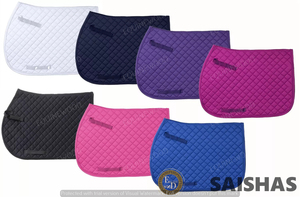 Style anglais écologique de haute qualité Poly coton Numnah tapis de selle respirant absorbant les chocs équipement d'équitation doublure en tissu - Product Image 2