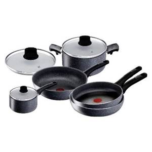 8-Piece Non-Stick Aluminum <b>Cookware</b> Set GREEN Dark Gray 10269600008 - Product Image 1