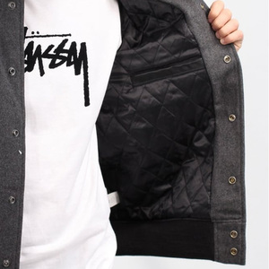 Blouson de baseball Blouson de baseball Streetwear pour homme Veste de baseball à manches longues légère boutonnée Veste Letterman pour homme - Product Image 5