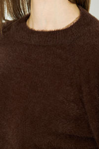 Pull en tricot surdimensionné à col rond pour femmes - Product Image 4