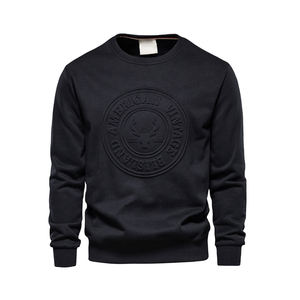 Logotipo de transferencia de calor sostenible Etiqueta de ropa de impresión en relieve 3D para sudaderas de patrón sólido de invierno - Product Image 5