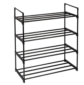 Handmade Multi Tier <b>Black</b> Floor <b>Metal</b> Rack Stacking <b>Shelf</b> Storage <b>Metal</b> Racks <b>Shelf</b> Organizer Classic Design <b>Metal</b> Floor Racks - Product Image 4