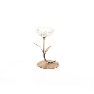 Bougeoir fait main en fer et verre Conception avantageuse Bougeoir à bougie chauffe-plat de forme ronde pour Offre Spéciale - Product Image 3