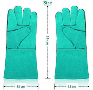 Keembro Nouvelle arrivée Gants de soudage en cuir véritable Meilleur matériau Gants de sécurité résistants à la chaleur - Product Image 3