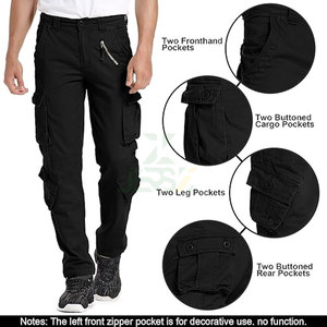 Men's Tactical <b>Pants</b> Smart Casual Fleece Lining Elastic Waist 8 Pockets <b>Work</b> <b>Cargo</b> Quick Dry Breathable Straight Winter Outdoor - Product Image 4