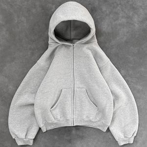 ชุดเซ็ตฮู้ดดี้และกางเกงจ็อกเกอร์ผ้าฟลีซเนื้อนุ่ม 100% ผ้าฝ้าย ทรงโอเวอร์ไซส์ สีพื้น สำหรับฤดูหนาว คุณภาพสูง ชุดวอร์มผู้ชาย - Product Image 1