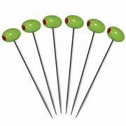 Heavy Duty Stainless Steel Olive Picks Reusable Metal Skewers Premium <b>Bar</b> Kitchen Party Tools Set - Product Image 2