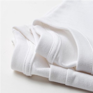 T-shirt en coton 100% pour femmes grande taille, col rond, manches courtes, décontracté, tricoté, logo imprimé par décharge, tissu respirant - Product Image 6