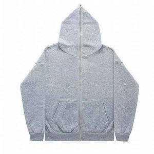 400 GSM Zipper <b>Hoodie</b> Cotton Blank <b>Cropped</b> French Terry Zipper <b>up</b> Hoodies <b>Zip</b> <b>Ups</b> Heavyweight Full Custom Printing <b>Zip</b> <b>up</b> <b>Hoodie</b> - Product Image 2