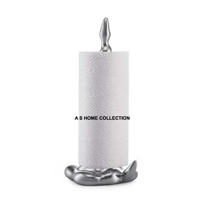 Portarrollos de Papel de Diseño Elegante y Único con Acabado Plateado Brillante para Baño - Product Image 5