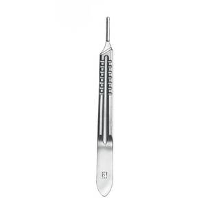 Manche de scalpel n° 4 4 pièces en acier inoxydable de qualité médicale, compatibles avec # 20- # 25 lames chirurgicales - Product Image 1