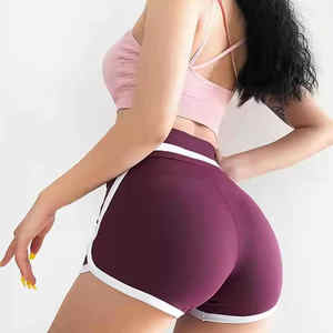 Personalizado gimnasio deporte fitness entrenamiento pantalones cortos sin costuras de secado rápido sin costuras Yoga pantalones cortos levantamiento de glúteos de cintura alta apretado Fitness pantalones cortos para correr - Product Image 3