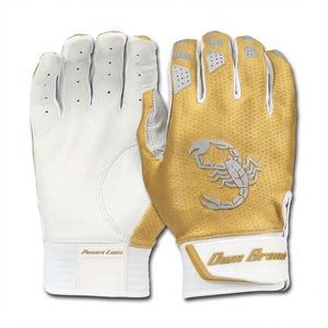 Gants de frappe de baseball en cuir de chèvre personnalisés à étiquette privée, vente en gros, doux, antidérapants, anti-chocs, gants de frappe de softball - Product Image 3