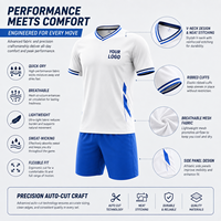 24 maillots de football de haute qualité pour la Coupe d'Europe, vêtements d'entraînement à séchage rapide, maillots de football à manches courtes, vêtements de football personnalisés unisexes
