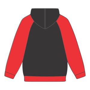 DST Delta Black Body <b>Red</b> Raglan Sleeves <b>Hoodie</b> Cotton Blend Greek Sorority Apparel Divine Nine HBCU Greek Life Founding Year - Product Image 3