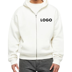 Sudadera con Capucha Unisex con Cierre y Logotipo Personalizado, de Alta Calidad, 100% Algodón, Invierno, Tinte Liso, Estilo Urbano para Hombre y Mujer - Product Image 1