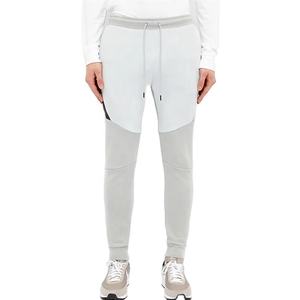 กางเกงจ็อกเกอร์เอวสูงสำหรับผู้ชาย OEM ผ้าฟลีซเนื้อหนักอย่างดี 100% ผ้าฝ้าย ระบายอากาศได้ดี ดีไซน์แบบ Patchwork แฟชั่นสั่งทำได้สำหรับทุกเพศ - Product Image 2