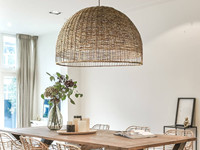 Nouveau design fait à la main tissé bambou osier pendentif luminaire rotin naturel lampes suspendues lustre pour la décoration de bureau à domicile ML62