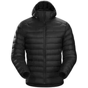 Veste d'hiver classique à col montant, imperméable, coupe-vent, matelassée épaisse, longue, avec logo sur le devant, manteau chaud et portable pour l'hiver - Product Image 1