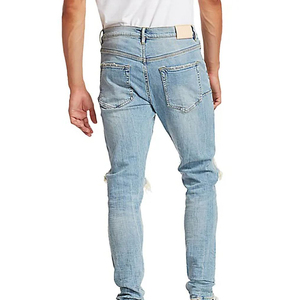 Super Selling High Street Plus Size Jeans Buraco Rasgado de Cintura Alta Slim Fit Denim Jeans Stretch Jeans Tecido De Algodão à venda - Product Image 5