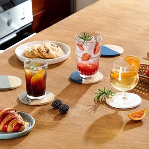 Posavasos de bambú hilado en bobina de dos tonos de lujo y conjunto de soporte posavasos accesorios para bebidas precio barato - Product Image 5