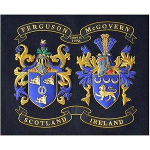 Family Crest Embroidered Lace Frame <b>Badges</b> Hand Embroidered Customized Button on <b>Badges</b> - Product Image 4