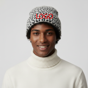 Gorro de Mohair Tejido Jacquard, Corte Holgado, Estilo Casual, para Otoño/Invierno, Moda Urbana - Product Image 3