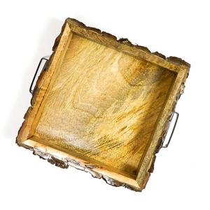 Bandeja de servicio de madera de acacia pura, venta al por mayor, bandeja de servicio de madera de acacia, vendedor caliente, bandeja de madera para el hogar, hotel y restaurante, respetuoso con el medio ambiente - Product Image 3