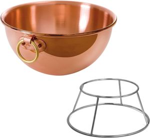 ชามตีไข่ขาวทองแดงพร้อมแหวนและขาตั้งสแตนเลส - Product Image 2