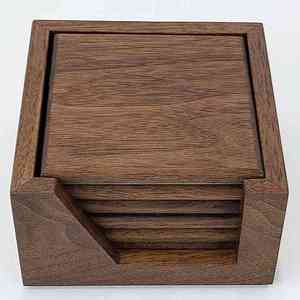 Best Marble Tea Coasters with Acacia Wood Hexagon Shape <b>Mats</b> & Pads for Drinks Beverages Wine and <b>Bar</b> Glass - Product Image 3