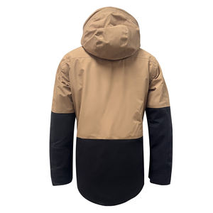 Personalizado con capucha cremallera impresa impermeable esquí hombres chaqueta de tallas grandes transpirable a prueba de viento ropa de nieve estaciones de esquí al aire libre uso de invierno - Product Image 3