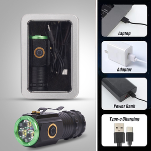 Chăm sóc 4 sạc 3 chế độ nhôm <span class=keywords><strong>Torch</strong></span> với cơ sở từ tính ở phía sau có thể được sử dụng cho cắm trại trekking nhà để xe - Product Image 5