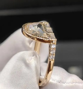 แหวนเพชรมออิสซาไนต์925สวยทรงพระจันทร์ครึ่งเสี้ยวแหวนหมั้นทำจากเงินสเตอร์ลิงและเครื่องประดับเพชรฮิปฮอป - Product Image 2