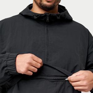 Veste coupe-vent à capuche et fermeture éclair décontractée d'été à la mode personnalisée pour hommes Veste d'extérieur - Product Image 5