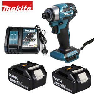 <span class=keywords><strong>Makita</strong></span> DTD173 avec 2 batteries <span class=keywords><strong>18V</strong></span> 5.0A, chargeur et kit d'outils pour les chantiers de réparation, l'usage domestique, les bricoleurs, tournevis rechargeable - Product Image 1