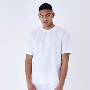 Venta al por mayor personalizable hombres camiseta de moda Regular Fit manga corta 100% sólido pesado algodón lienzo transpirable rápido - Product Image 6