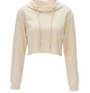 Jersey de manga larga suelto para mujer a precio de fábrica, poliéster, algodón, liso, corto, Otoño, verano, cuello alto, tela de punto con cremallera - Product Image 1