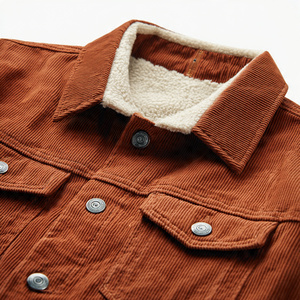 Veste en velours côtelé avec poche poitrine pour homme, veste en velours côtelé boutonnée d'hiver, veste en velours côtelé lourde pour homme, veste de camionneur en velours côtelé pour homme - Product Image 3