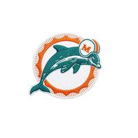 Patch brodé thermocollant ou à coudre de l'équipe de football Dolphin, logo sportif pour veste, sac à dos, chapeau, décoration de vêtements