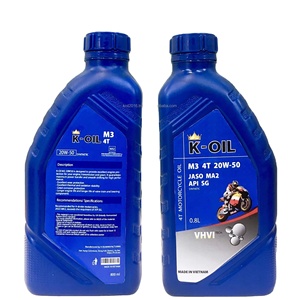 Fabricant vietnamien prix raisonnable meilleure qualité et OEM disponible pour les applications de moto 20W40/20W50 JASO MA2 API SN - Product Image 1