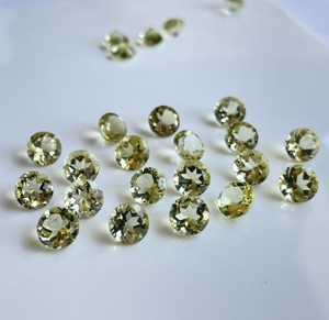 Cuarzo Limón Natural Redondo de 3 mm, Corte Facetado, Calidad AAA - Cuarzo Limón Natural de Primera Calidad - Product Image 3